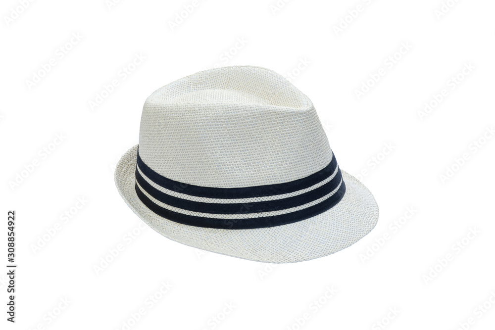 Straw hat in isolated white background with clipping path Straw hat in isolated white background with clipping path