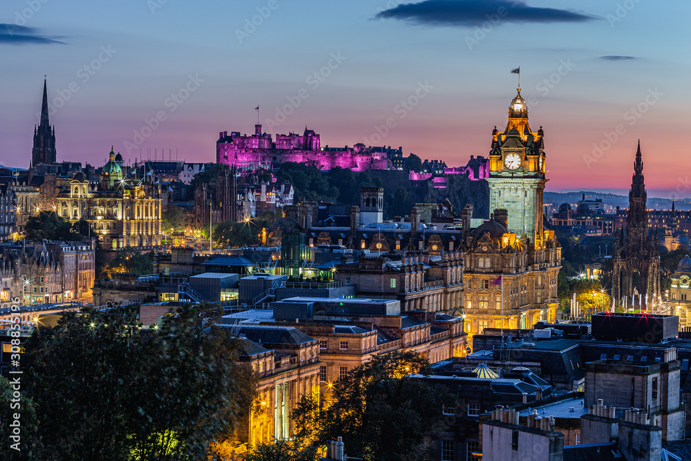 Edinburgh at night, Scotland