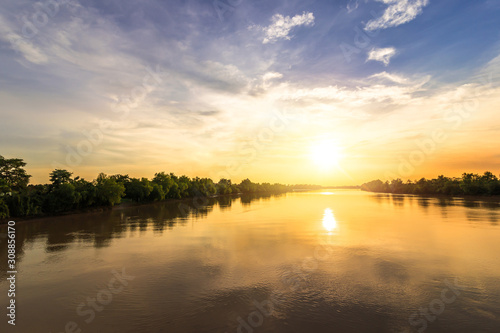 river and sunset