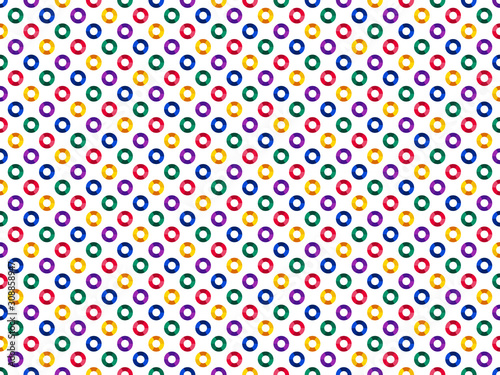 カラフルリング　シームレスパターン素材