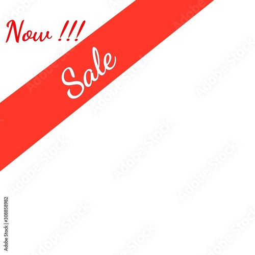 Sale banner layout design on white background.