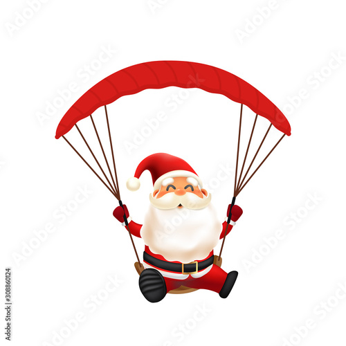 Santa Claus skydiving