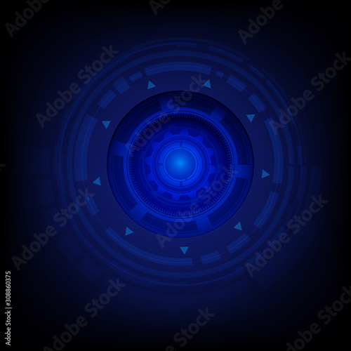 circle abstract technology background, vector illustration