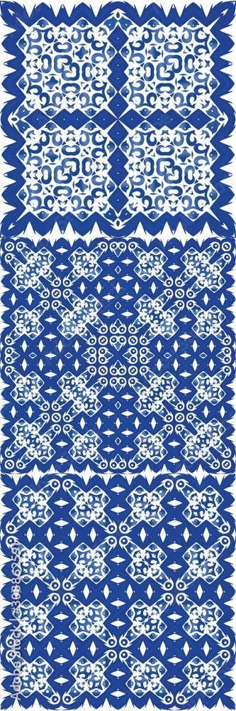 Fototapeta premium Antique azulejo tiles patchworks.