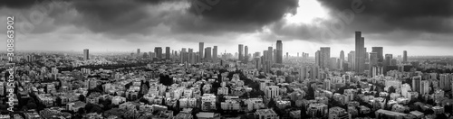 Tel Aviv  Ramat Gan  Givatayim aerial view in Israel