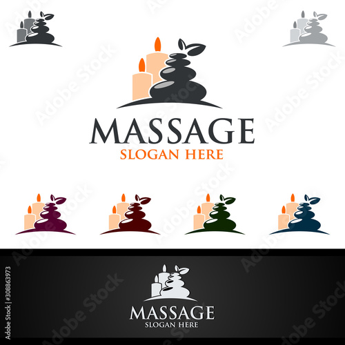 Chiropractic, massage, back pain and osteopathy Logo Design