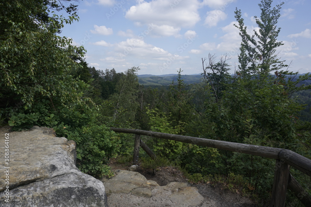 View from the Kingsplace in Saxon Switzerland