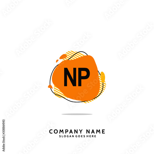 Letter NP Logo Template Vector