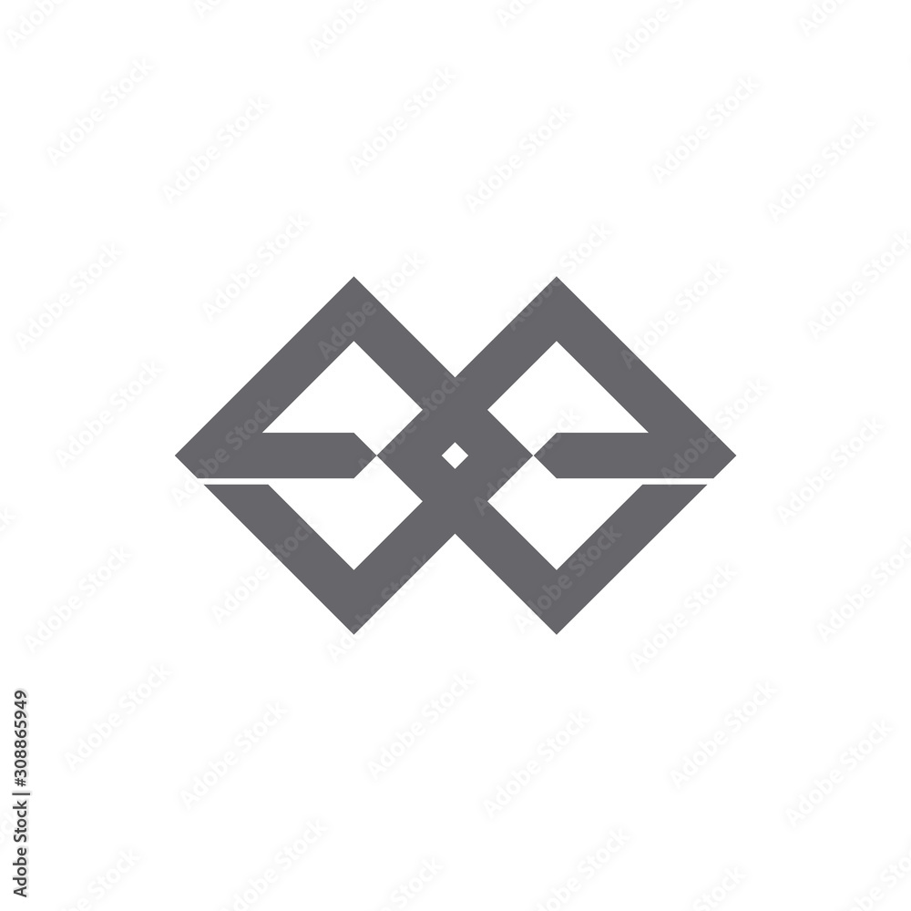 letter ee linked square logo vector letter ee linked square logo vector