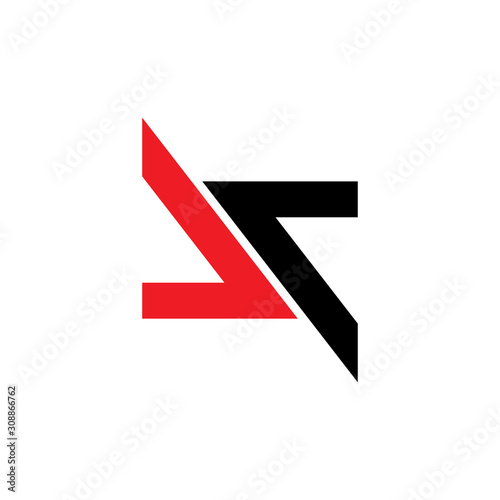 geometric opposite arrow logo vector