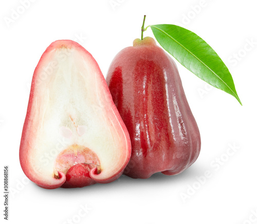 Rose apple isolated on white background