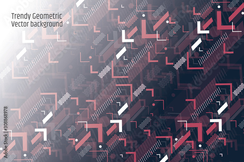 Trendy abstract geometric background_04