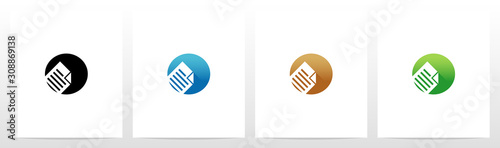 Paper Document On Letter Logo Design O