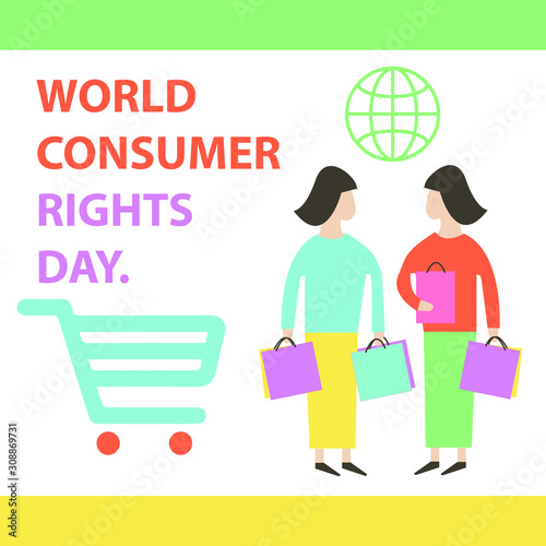 Vector Illustration Consumer Rights Day design template, banner, landing page, bakcground