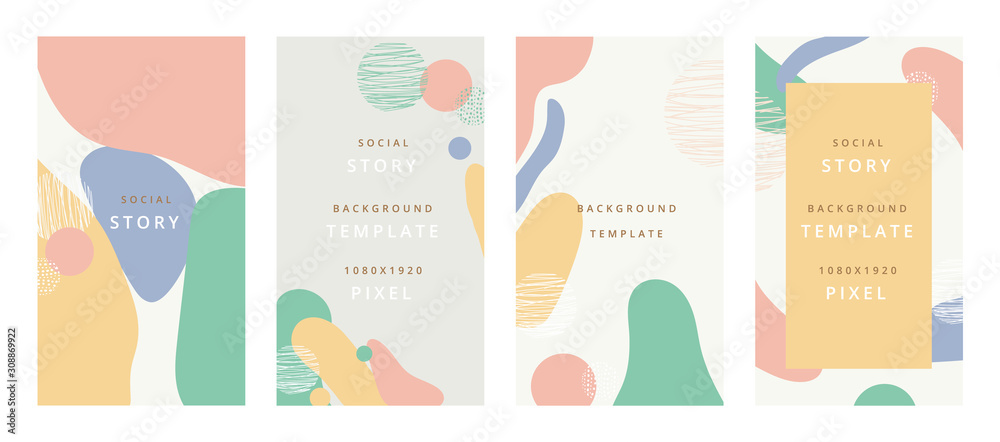 Social Media  frame templates. Vector background. Mockup for social media banner.   abstract collage layout design.
