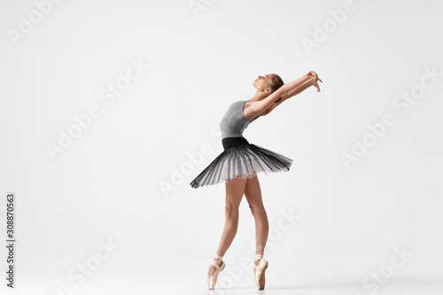 young ballet dancer in rehearsal