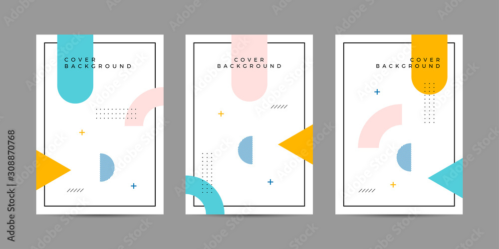 Covers with trendy minimal design. Cool geometric backgrounds for your design. Applicable for Banners, Placards, Posters, Flyers etc. Eps10 vector template. Covers with trendy minimal design. Cool geometric backgrounds for your design. Applicable for Banners, Placards, Posters, Flyers etc. Eps10 vector template.