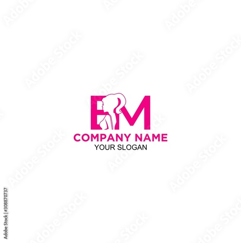 EM Excort Logo Design Vector