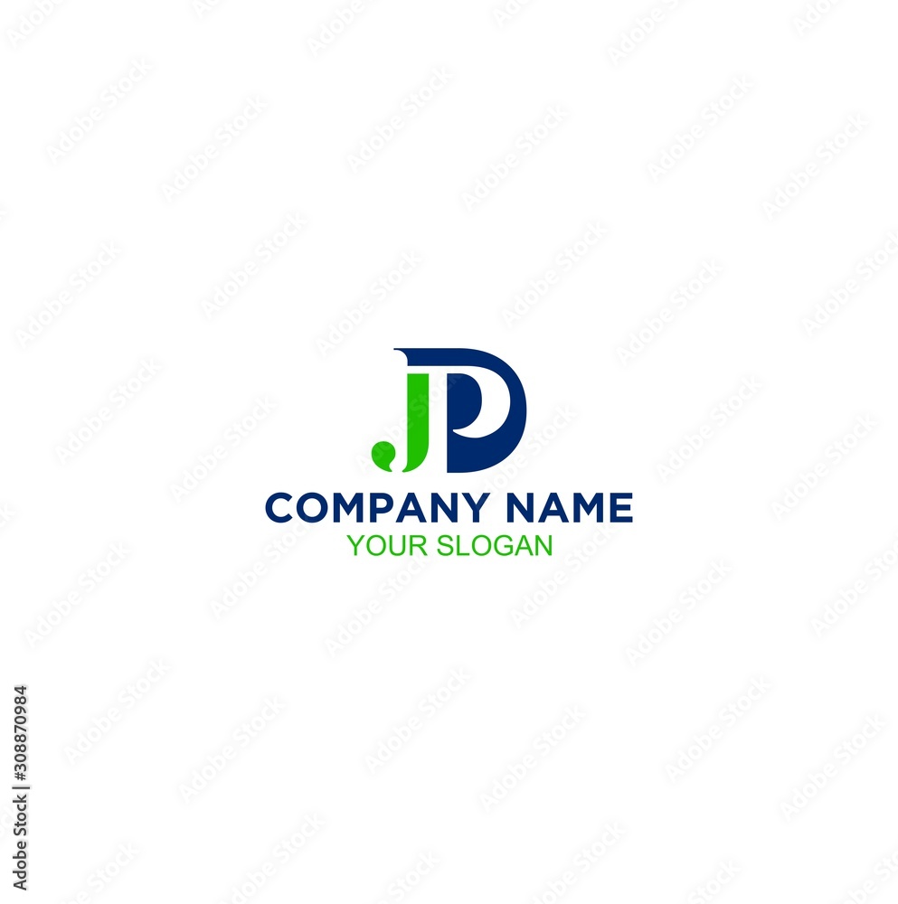 Monogram JPD Logo Design Vector