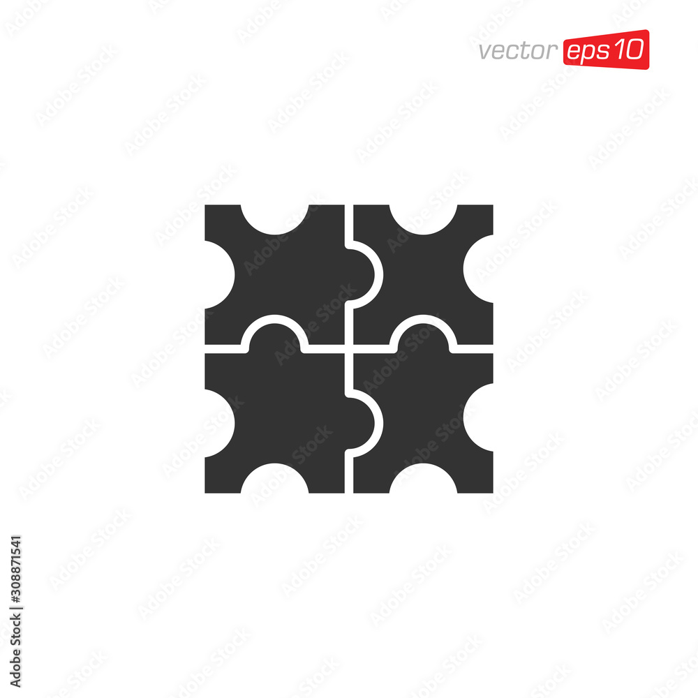 Puzzle Icon Design Vector Template Puzzle Icon Design Vector Template