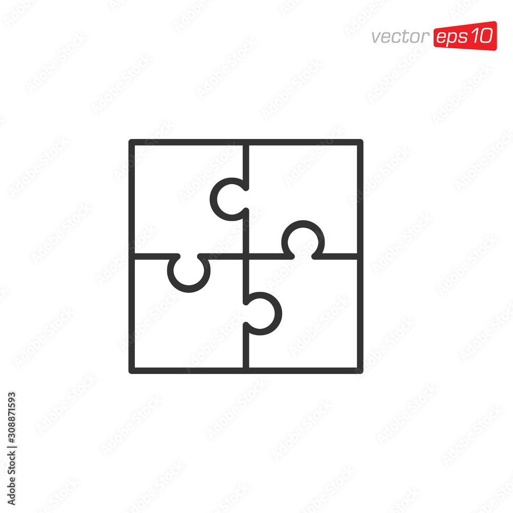 Puzzle Icon Design Vector Template Puzzle Icon Design Vector Template