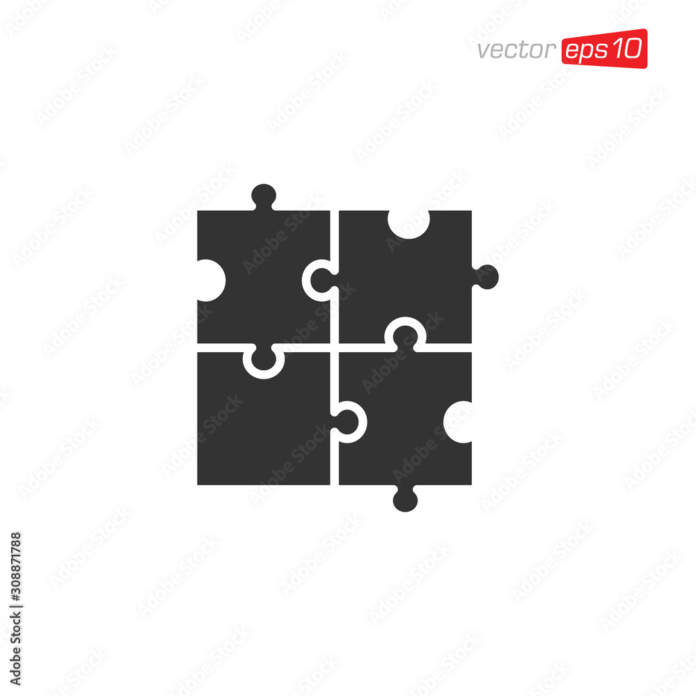 Puzzle Icon Design Vector Template Puzzle Icon Design Vector Template