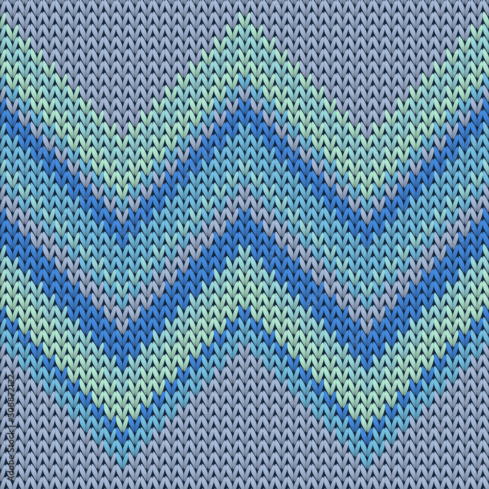 Obraz premium Modern zig zal lines christmas knit geometric 