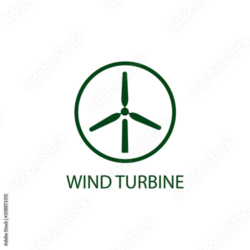 Wind Turbine Vector Icon