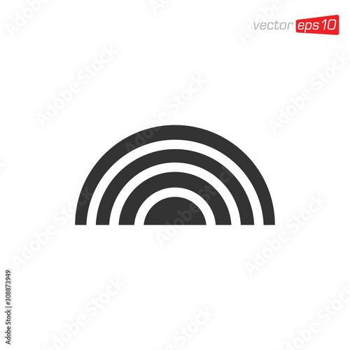 Rainbow Flat Icon Design Vector