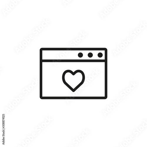 Charity service thin line icon. Kindness, helping online, fundraising isolated outline sign.Donation and charity concept. Vector illustration symbol element for web design and apps