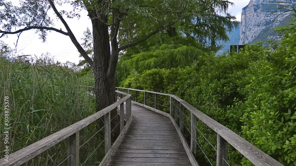 Walk path near lake Toblino - Trentino Italy Walk path near lake Toblino - Trentino Italy
