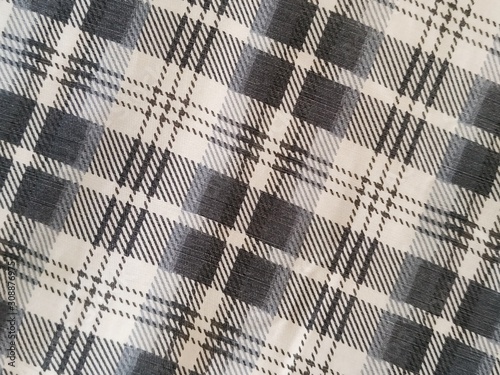 Scott chintz cloth, fabric texture background for design, Plaid gray cotton texture.