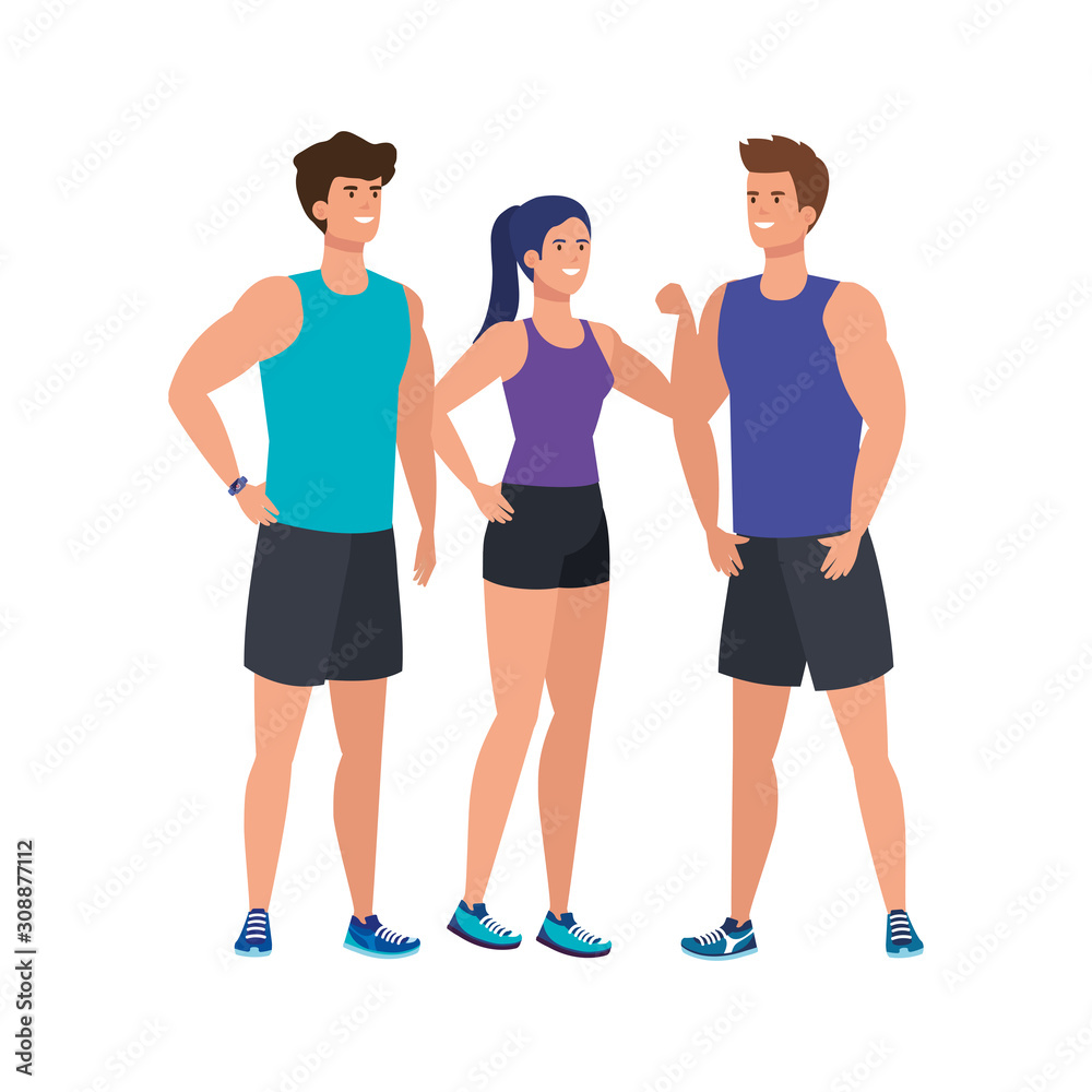 young people athlete avatar character vector illustration design young people athlete avatar character vector illustration design