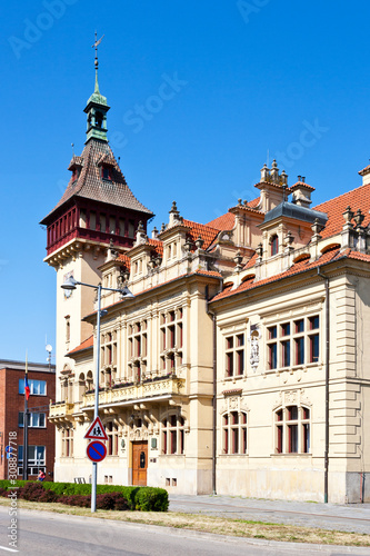 neo-renaissance town hall, Napajedla town, Zlin region, South Moravia, Czech republic