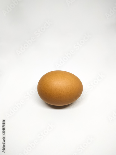 Isolated of chicken egg on a white background.