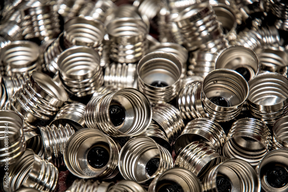 Lamp production at the factory, manufacturing process. Lamp production at the factory, manufacturing process.