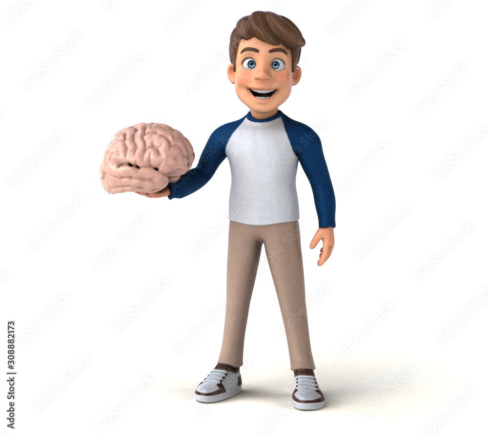 3D cartoon character fun teenager 3D cartoon character fun teenager