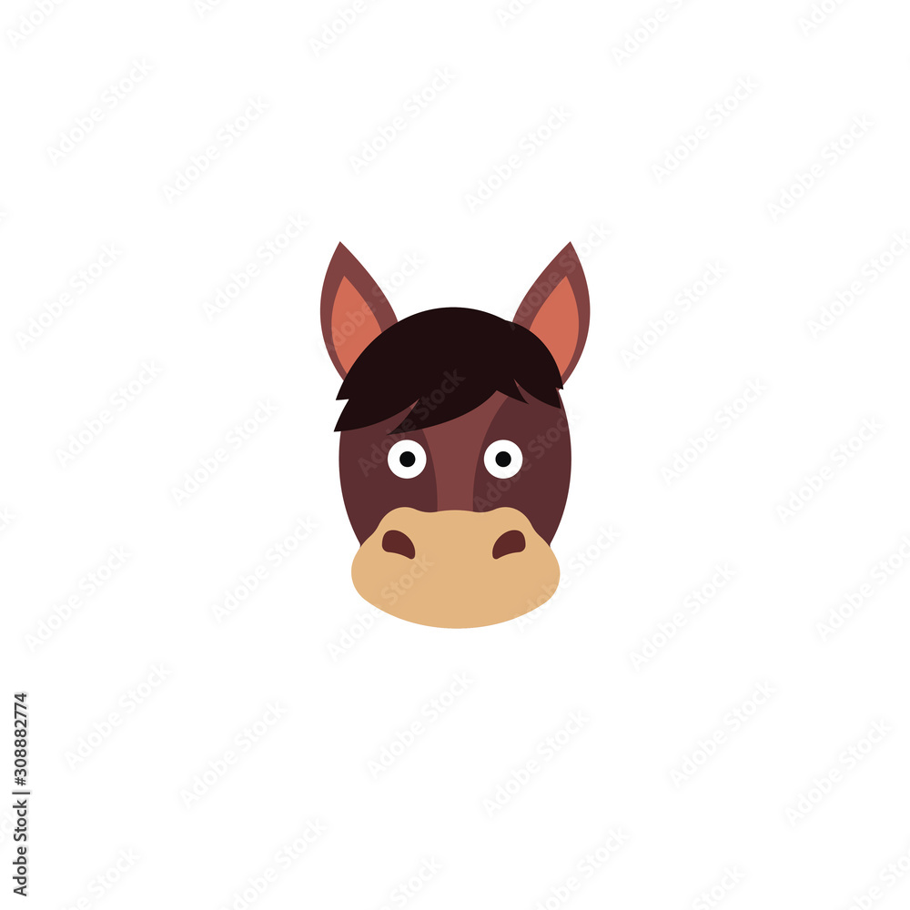 Horse-Cartoon horse head isolated from white background Stock Vector |  Adobe Stock