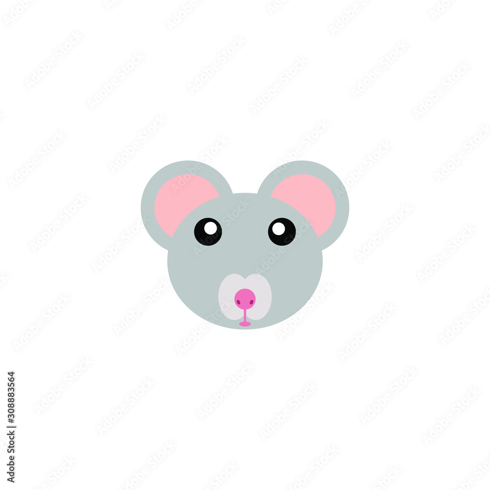 cute mouse face vector illustration. mouse face design template cute mouse face vector illustration. mouse face design template