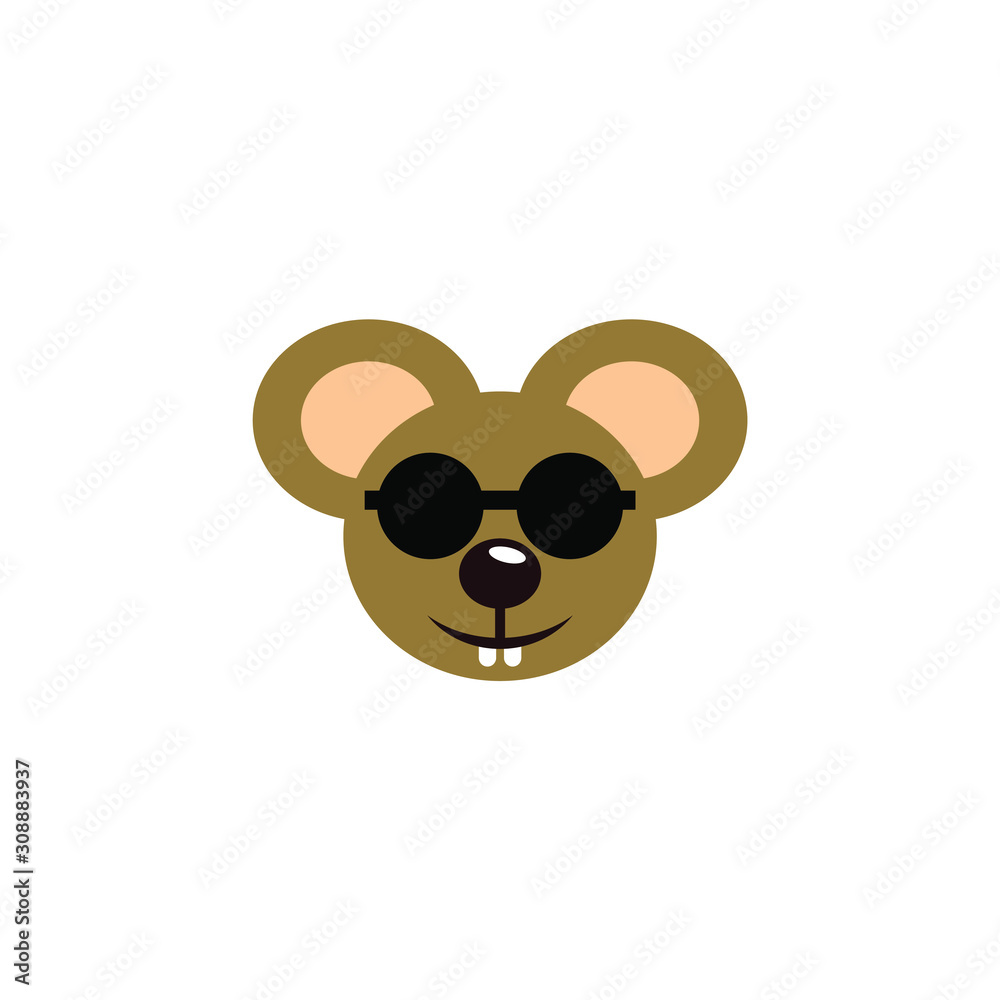 cute mouse face vector illustration. mouse face design template cute mouse face vector illustration. mouse face design template