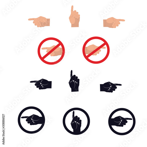 Hand pointer. Sign cursor. Vector illustration
