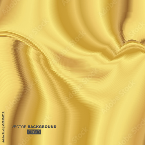 Golden Modern Fluid Background Composition with Gradients and Gold Metal Waves