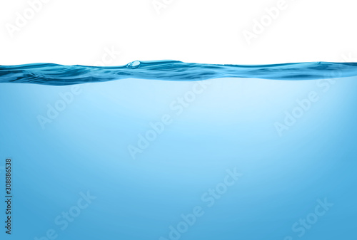 Konstfotografi Underwater water line isolated on white