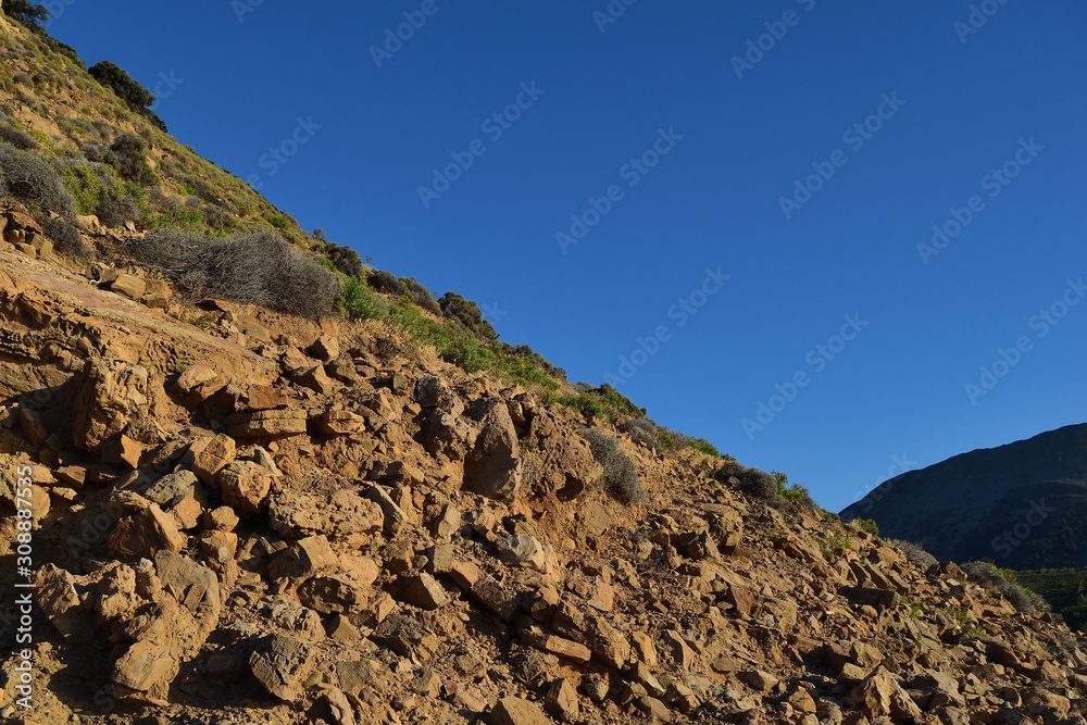 Landscape from Marmaros beach - turkish aegean island Gokceada (Imbros)
