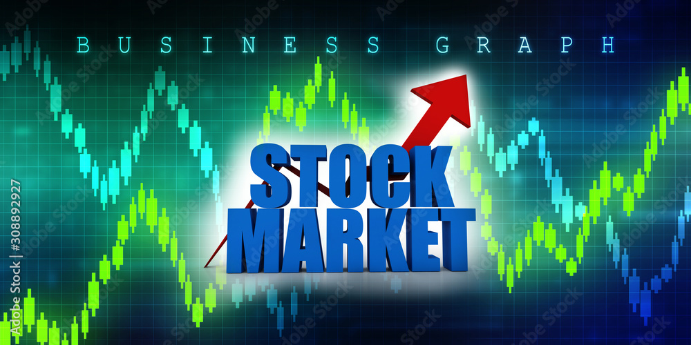 Obraz premium 3d rendering Stock market online business concept. business Graph 