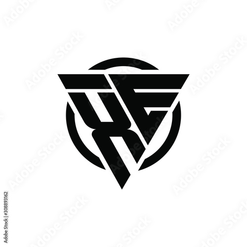 Free Download XE EX Triangle Logo Circle Monogram Design Vector Super Hero Concept - GFXLoad
