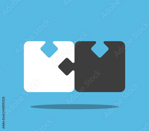 Two jigsaw puzzles joined