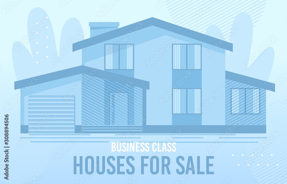 Fototapeta premium Banner Advertising Business of Class Real Estate
