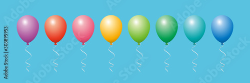 Tela Colorful Balloon vector design set 風船セット