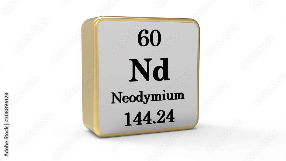 3d Neodymium Element Sign. Stock image. 3d Neodymium Element Sign. Stock image.